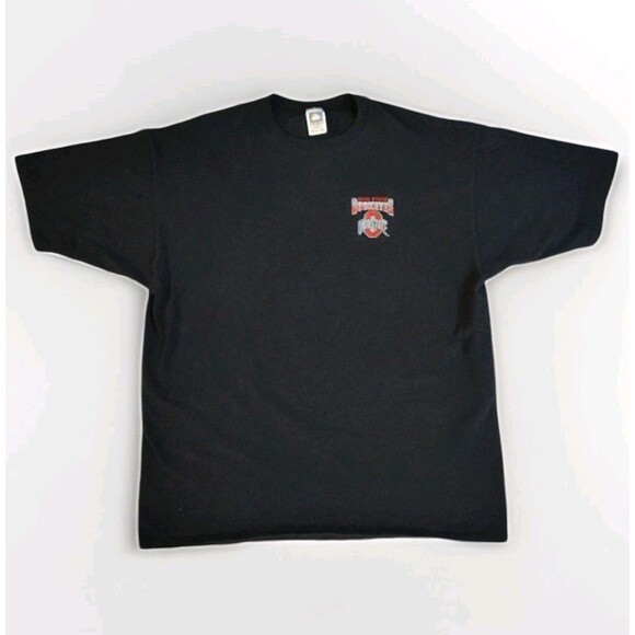 90s Vintage Ohio State Buckeyes Sz 2X Black Short Sleeve Made In USA T Shirt - Picture 1 of 13